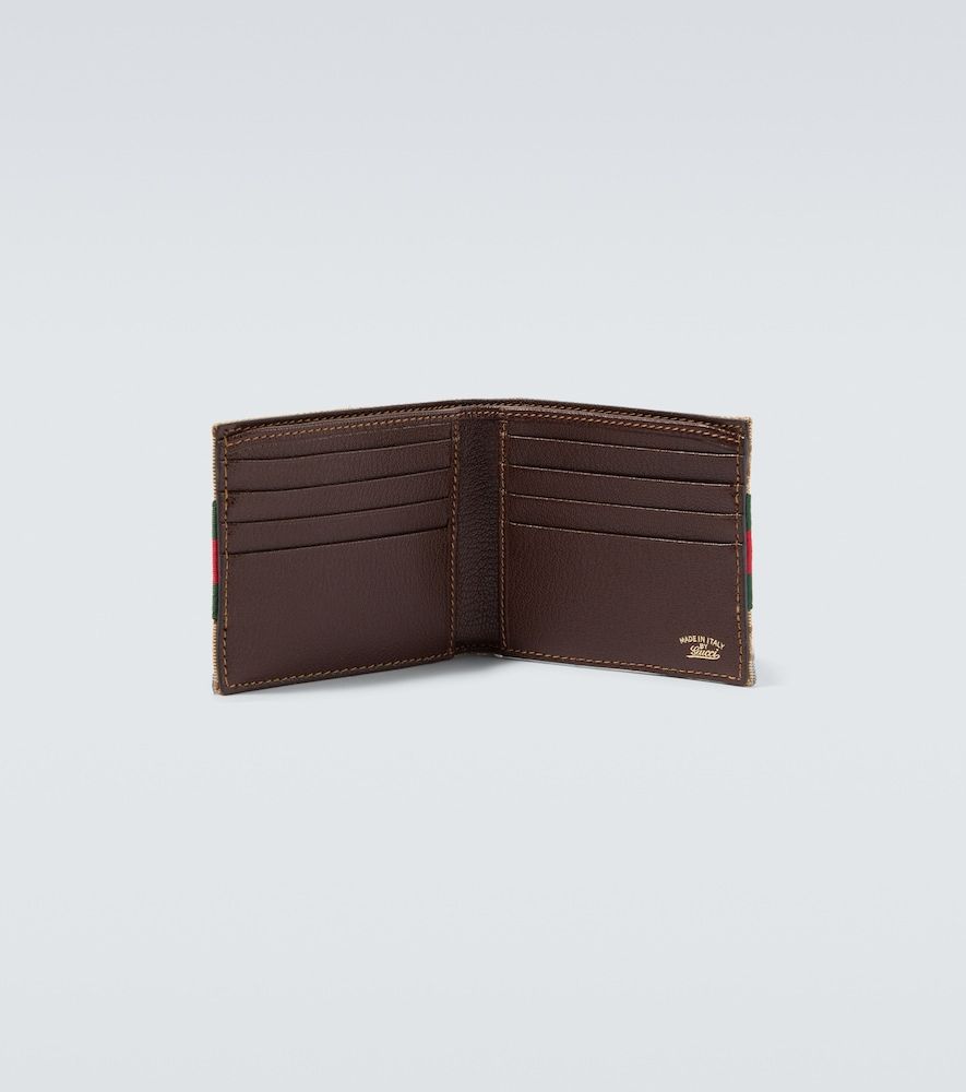 Portafoglio Web Stripe in canvas GG - Gucci - Modalova