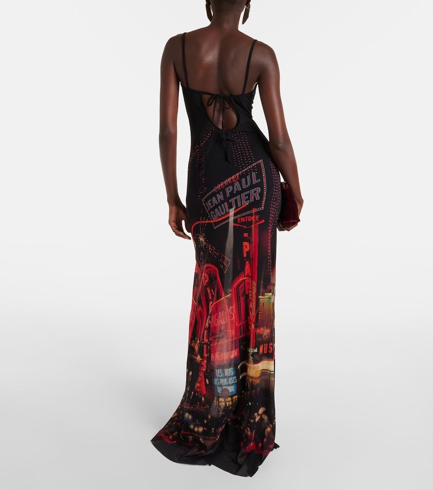 Abito sottoveste in mesh con stampa - Jean Paul Gaultier - Modalova