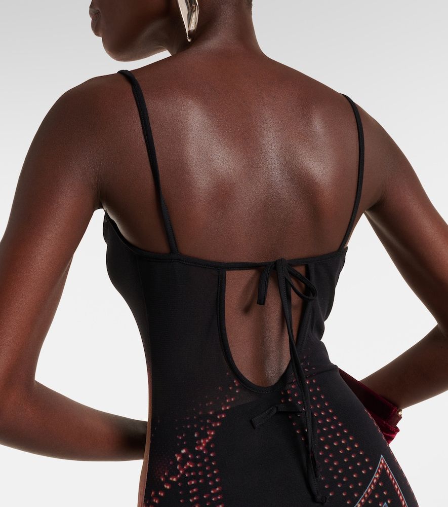 Abito sottoveste in mesh con stampa - Jean Paul Gaultier - Modalova