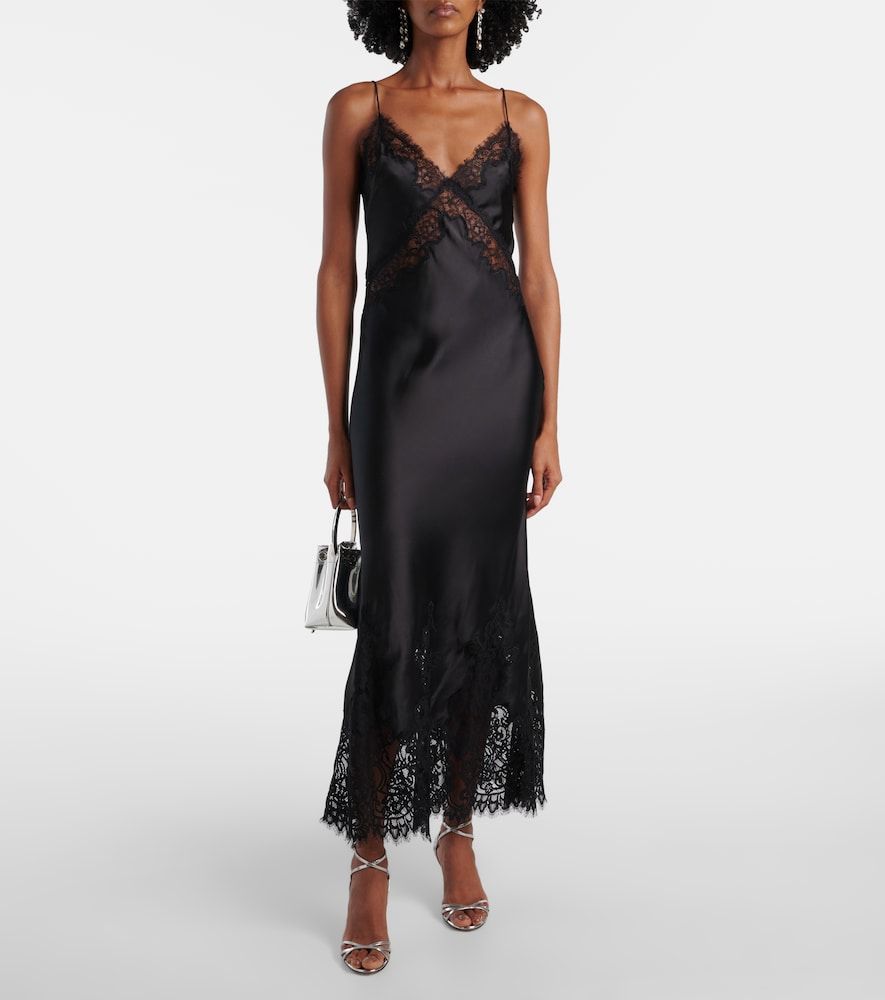 Abito sottoveste Tamera in raso con pizzo - Rebecca Vallance - Modalova