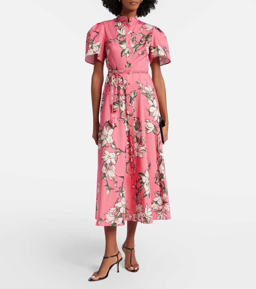 Vestido camisero Bianca de algodón floral - Leo Lin - Modalova