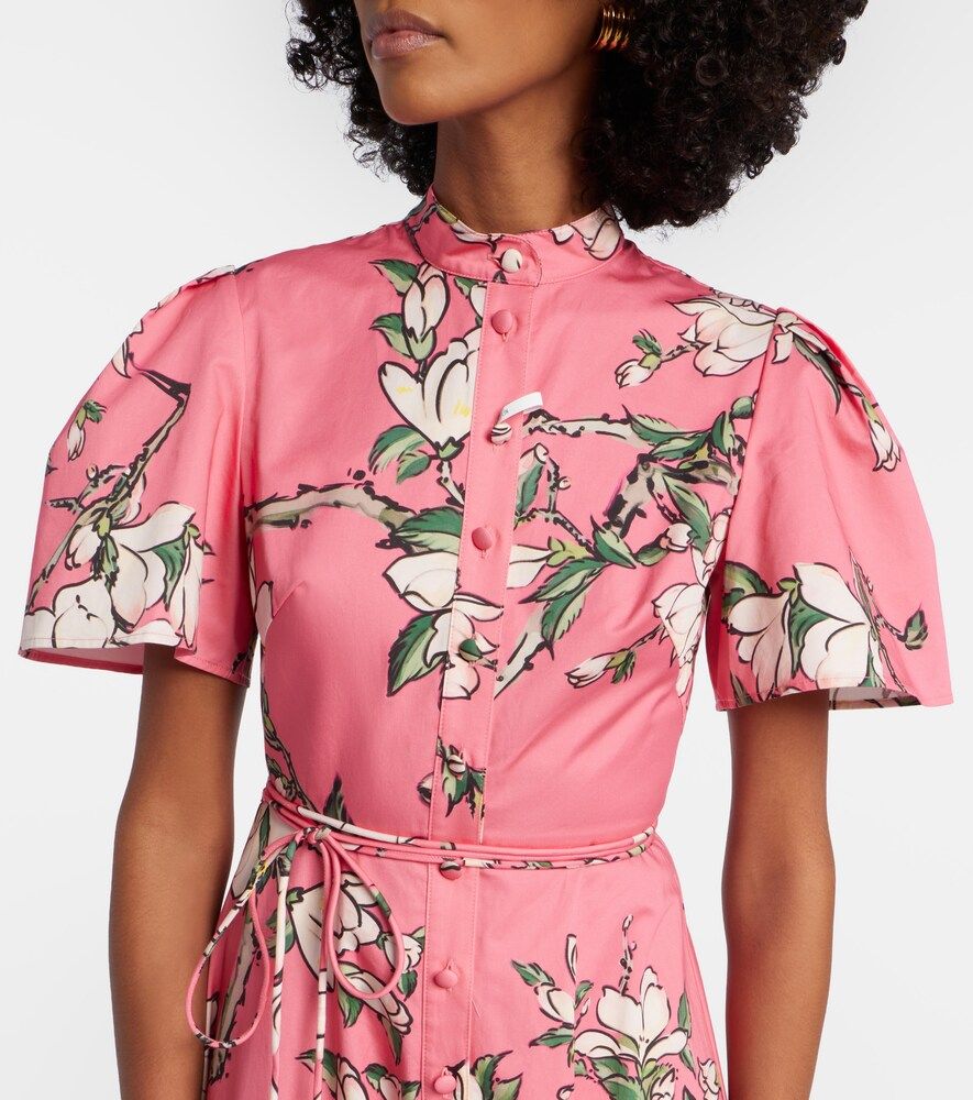 Vestido camisero Bianca de algodón floral - Leo Lin - Modalova