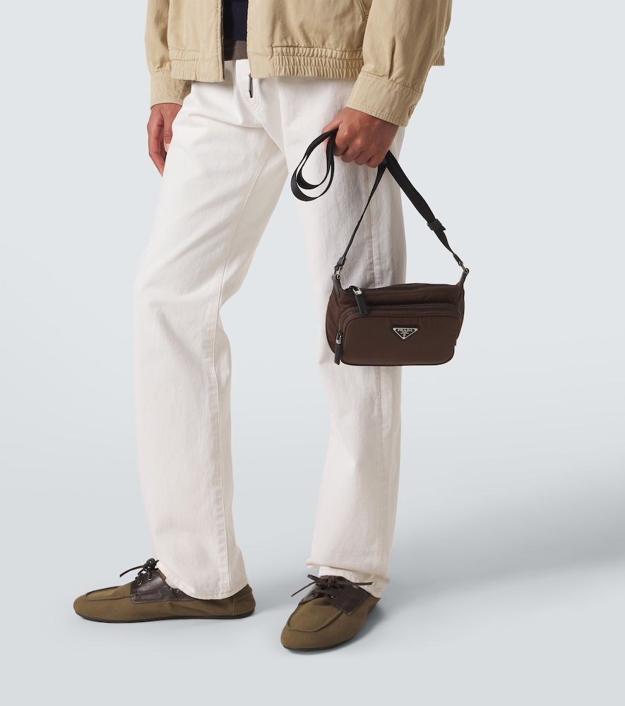 Bolso al hombro de Re-Nylon con piel - Prada - Modalova