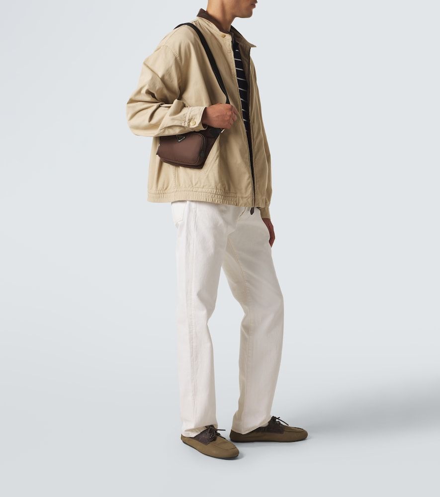 Bolso al hombro de Re-Nylon con piel - Prada - Modalova