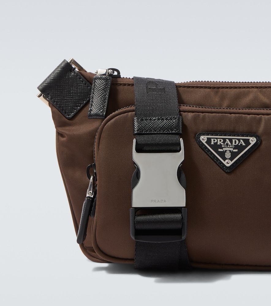 Bolso al hombro de Re-Nylon con piel - Prada - Modalova