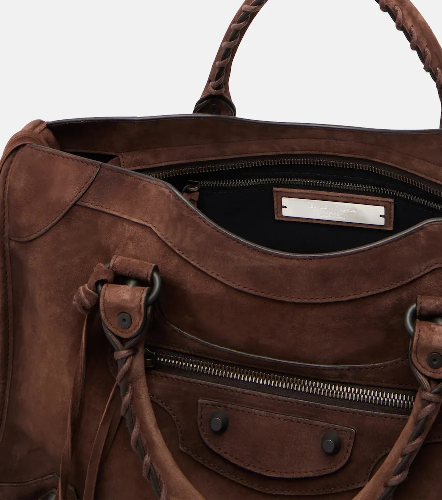 Le City Medium suede top-handle bag - Balenciaga - Modalova