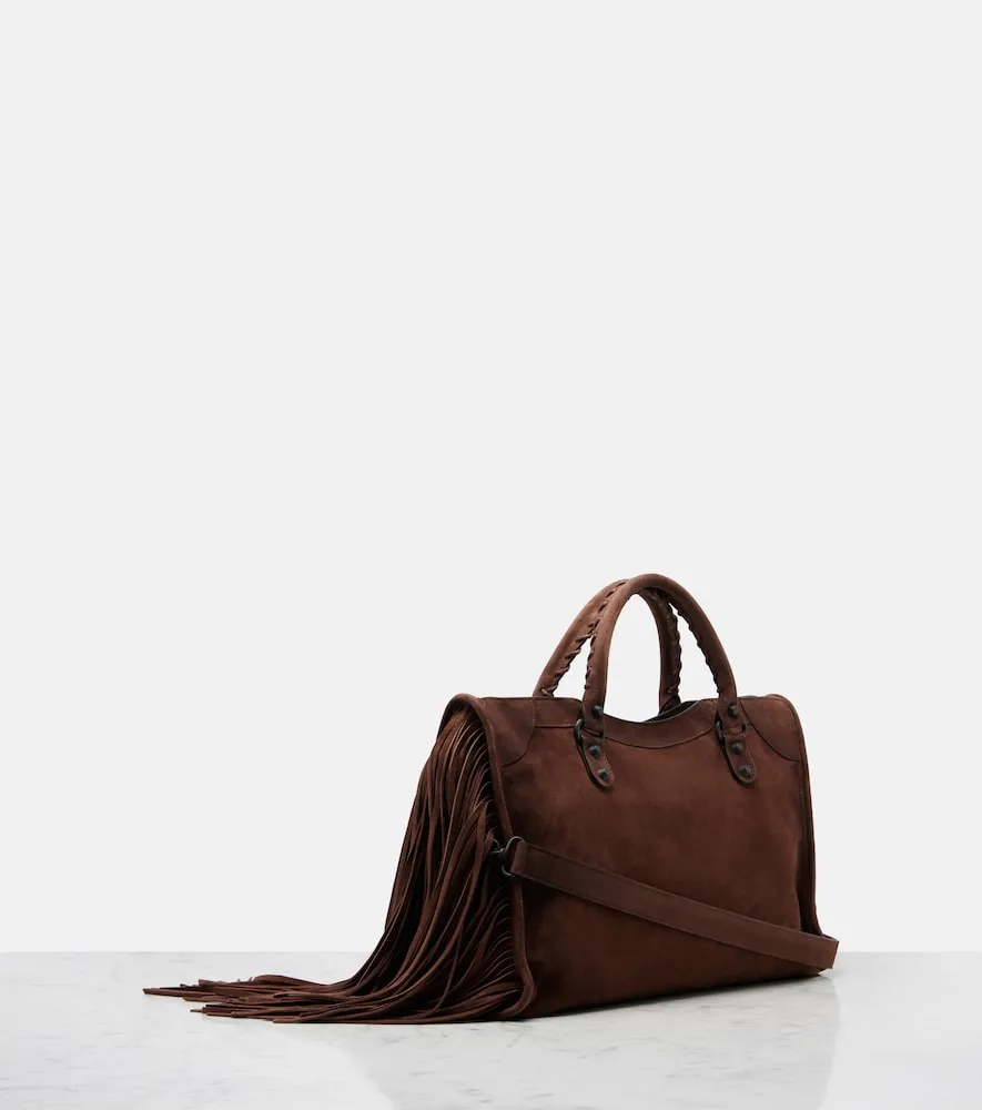 Le City Medium suede top-handle bag - Balenciaga - Modalova