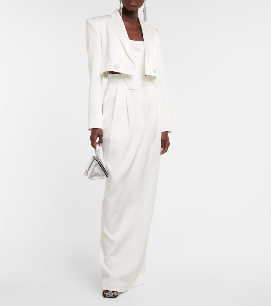 Blazer cropped Parker in crêpe di raso - Alex Perry - Modalova