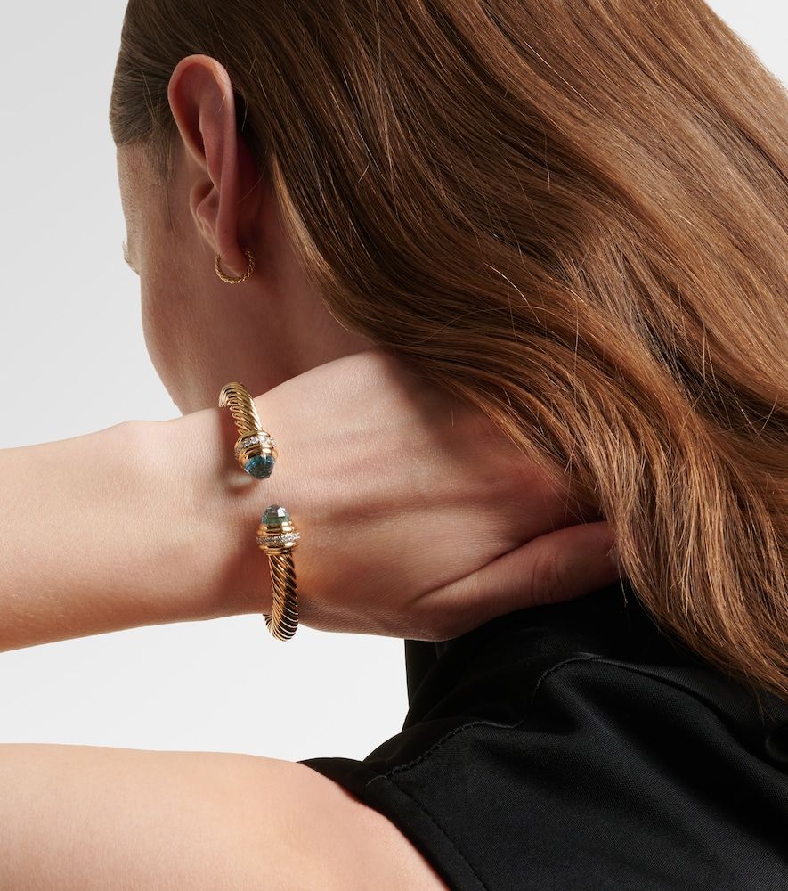 Pulsera Classic Cablespira® de oro de 18 ct con topacios y diamantes - David Yurman - Modalova