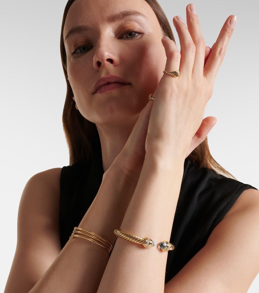 Pulsera Classic Cablespira® de oro de 18 ct con topacios y diamantes - David Yurman - Modalova