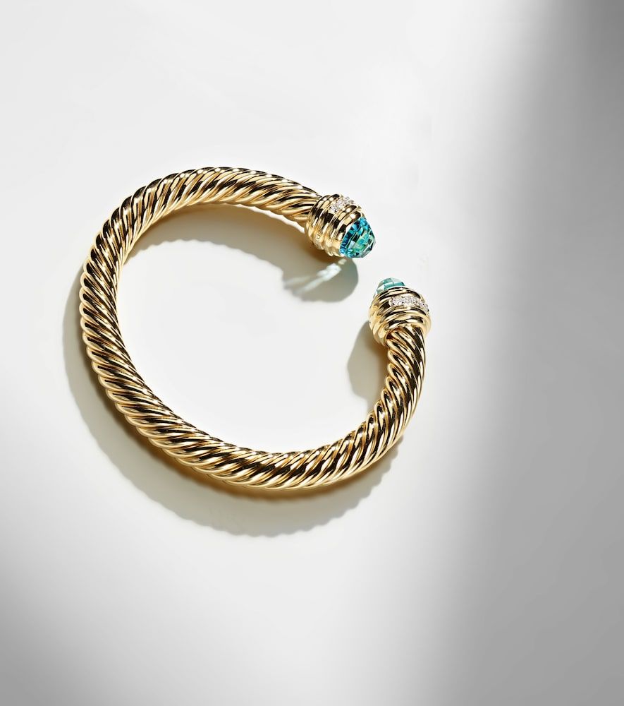Pulsera Classic Cablespira® de oro de 18 ct con topacios y diamantes - David Yurman - Modalova