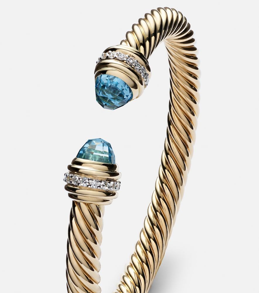 Pulsera Classic Cablespira® de oro de 18 ct con topacios y diamantes - David Yurman - Modalova