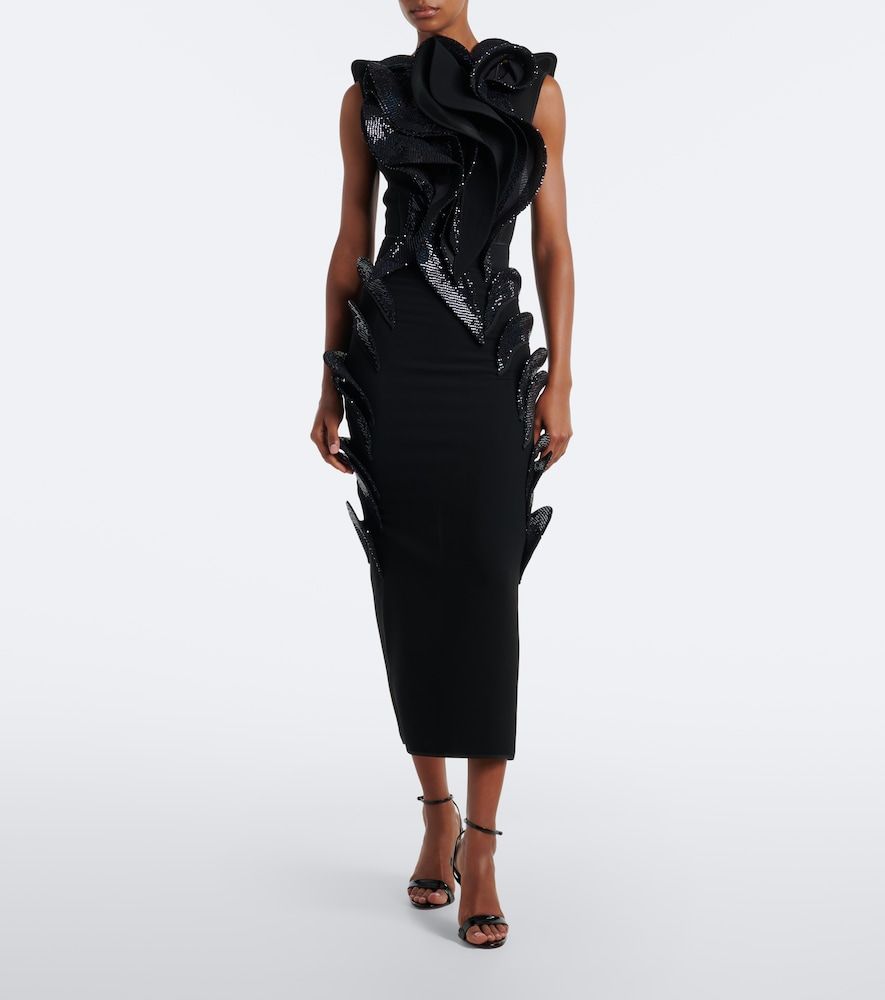 Arching sequined embellished pencil skirt - Maticevski - Modalova
