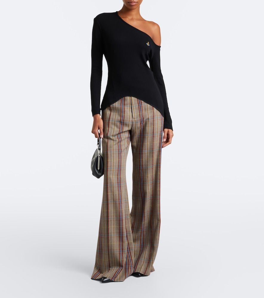 Top Orb in maglia a coste off-shoulder - Vivienne Westwood - Modalova