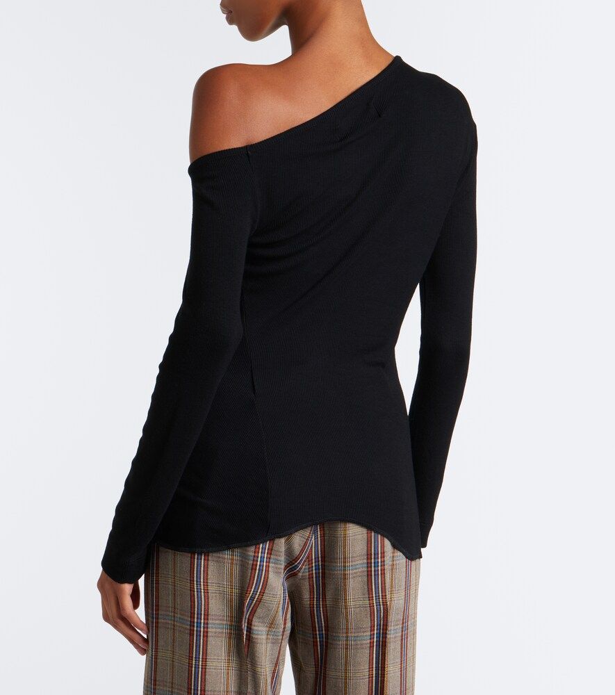 Top Orb in maglia a coste off-shoulder - Vivienne Westwood - Modalova