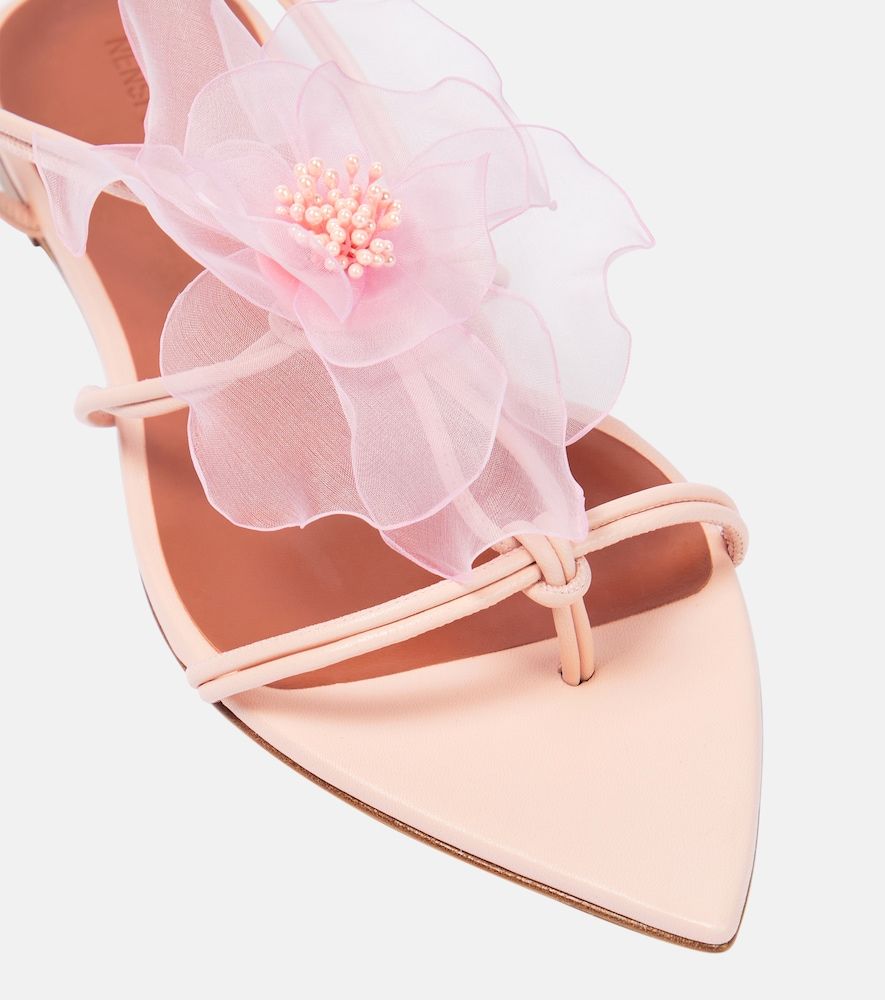 Sandalias de piel con aplique - Nensi Dojaka - Modalova