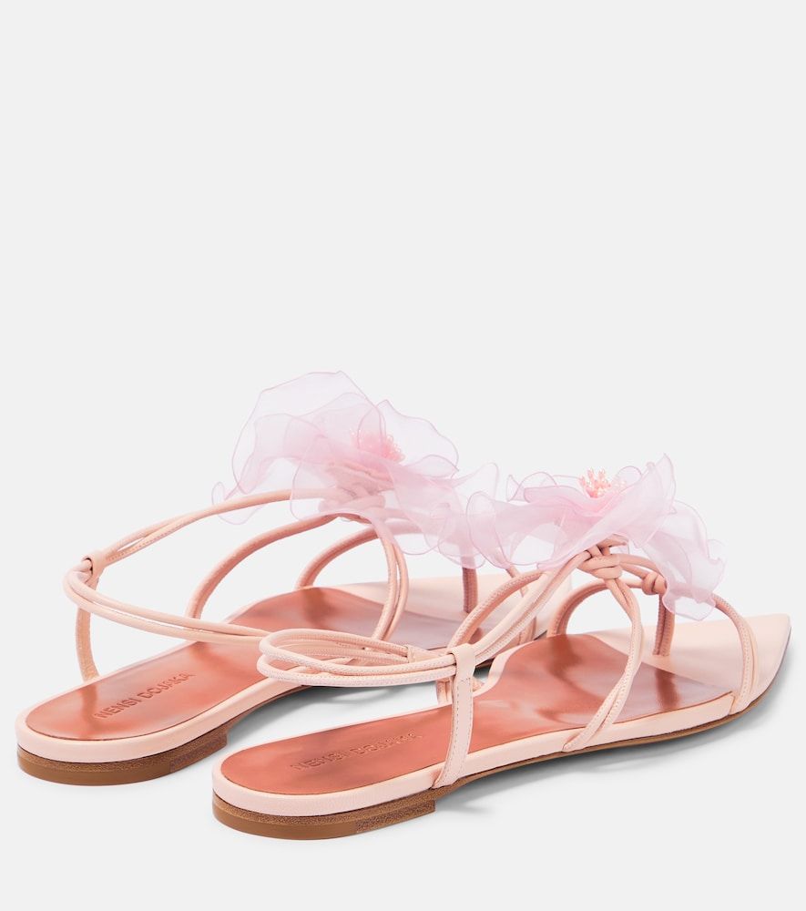Sandalias de piel con aplique - Nensi Dojaka - Modalova