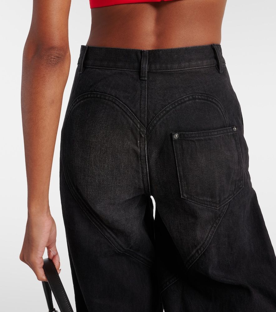 Crystal-embellished wide-leg jeans - Area - Modalova