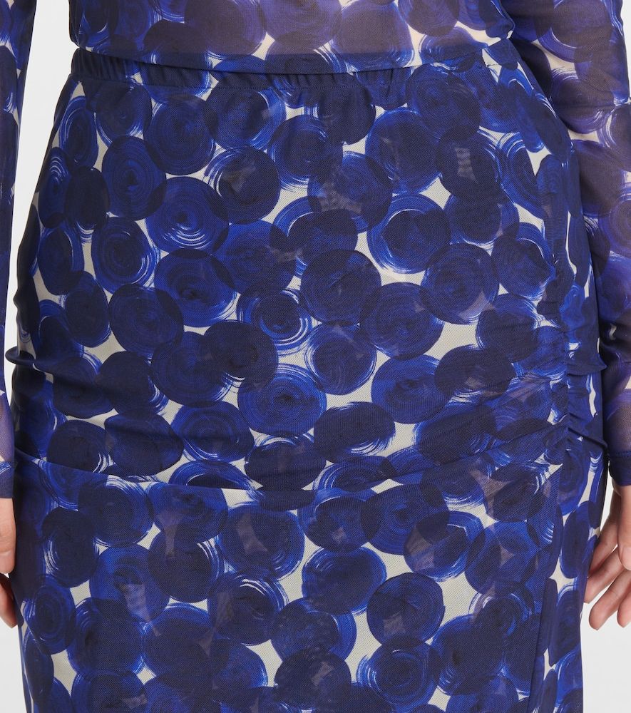 Gonna midi in jersey con stampa - Dries Van Noten - Modalova