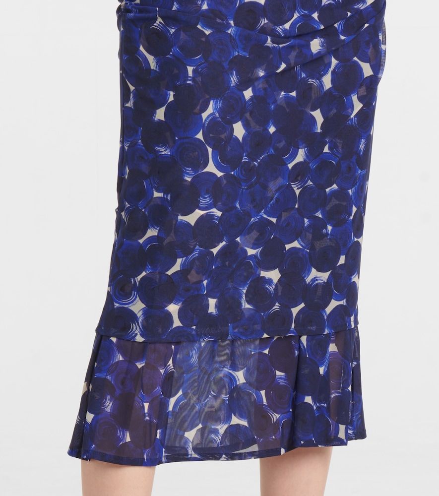 Gonna midi in jersey con stampa - Dries Van Noten - Modalova