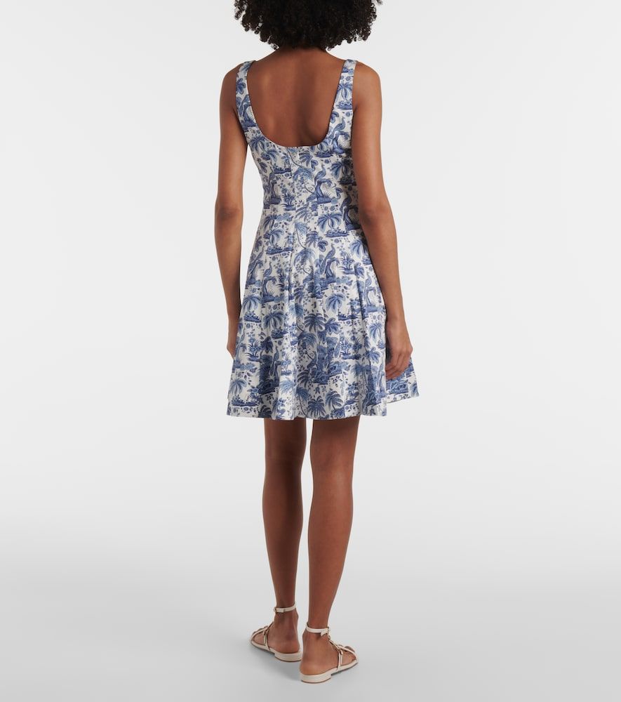 Vestido corto Wells de algodón floral - Staud - Modalova