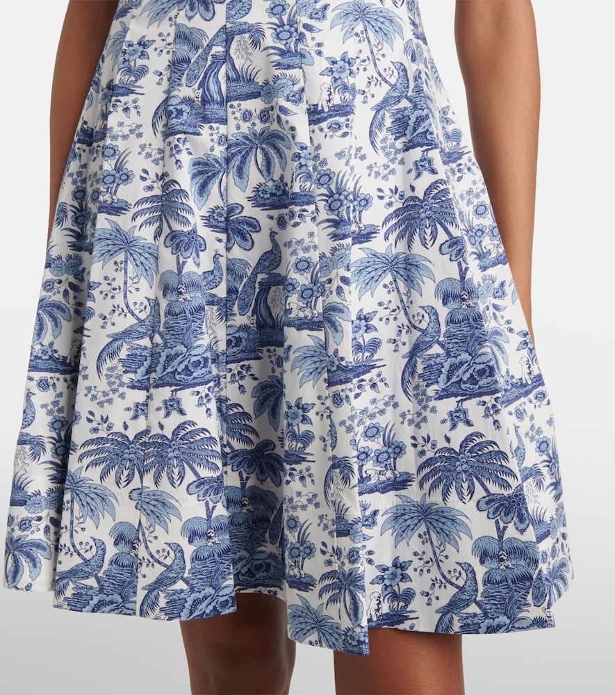 Vestido corto Wells de algodón floral - Staud - Modalova