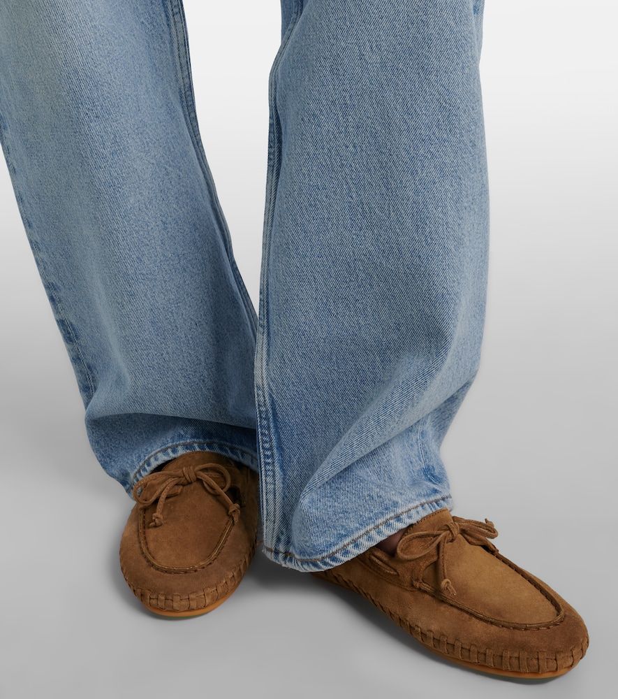 Le Monde Béryl Mocassini Driver in suede con ricamo - Le Monde Beryl - Modalova