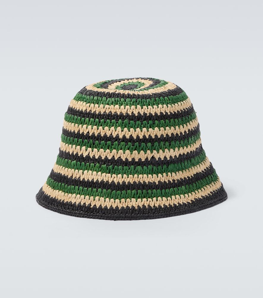 Paula's Ibiza striped raffia bucket hat - Loewe - Modalova