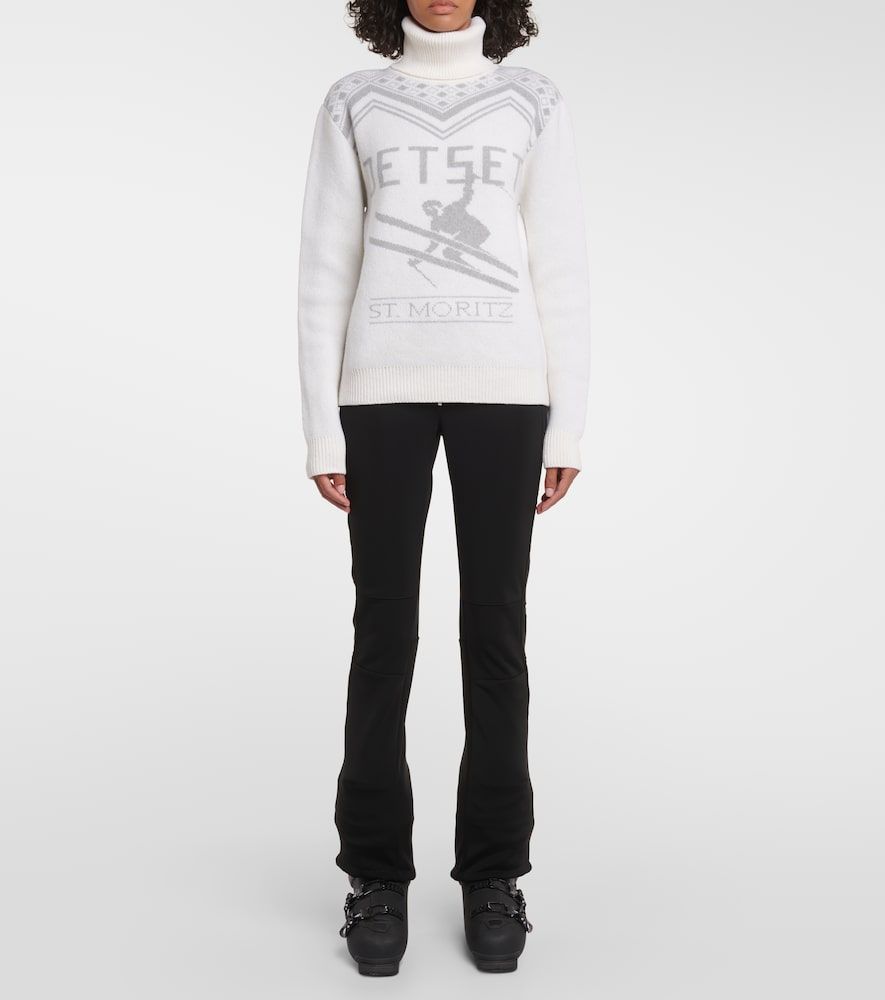 Jersey de cuello alto de lana en intarsia - Jet Set - Modalova