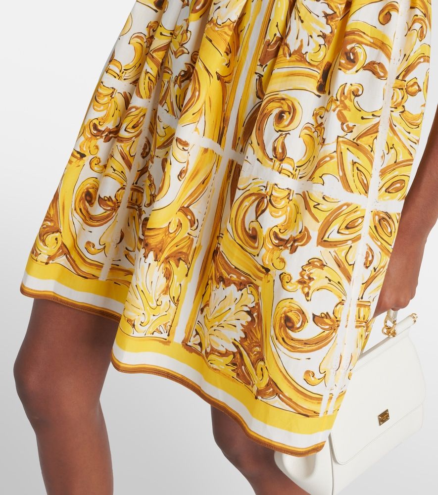 Vestido corto Majolica de popelín de algodón - Dolce&Gabbana - Modalova