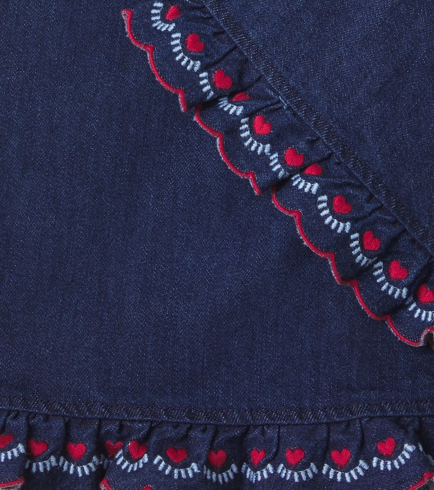 Vestido Tessa de denim de algodón bordado - Bebe Organic - Modalova