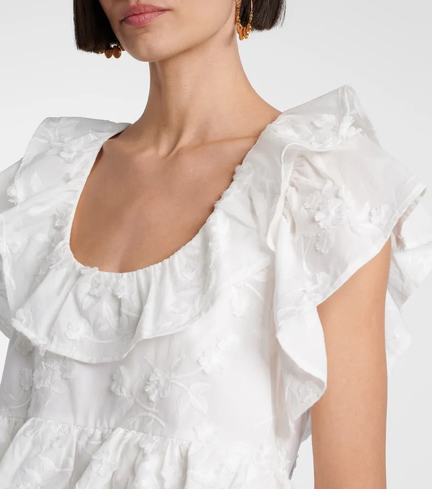 Top Slees de algodón con volantes - Dorothee Schumacher - Modalova