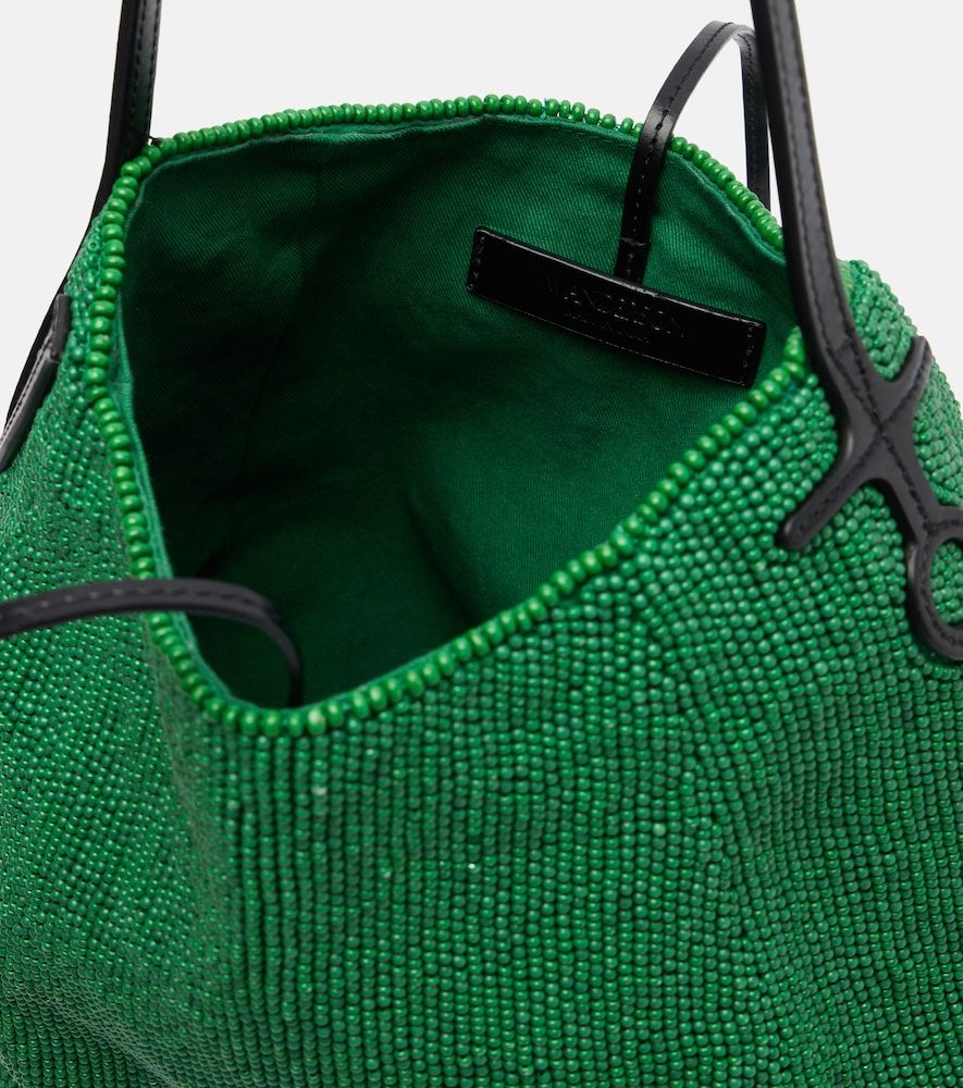 Bulb Small beaded leather-trimmed shoulder bag - JW Anderson - Modalova