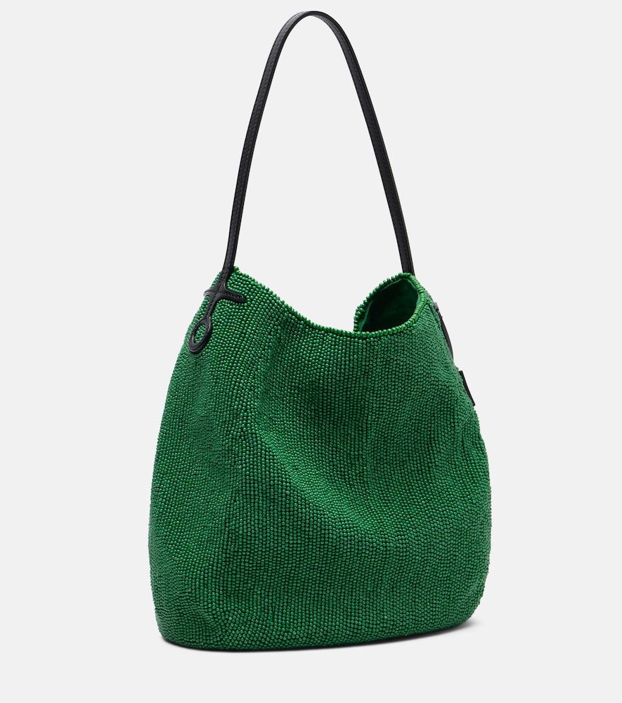 Bulb Small beaded leather-trimmed shoulder bag - JW Anderson - Modalova