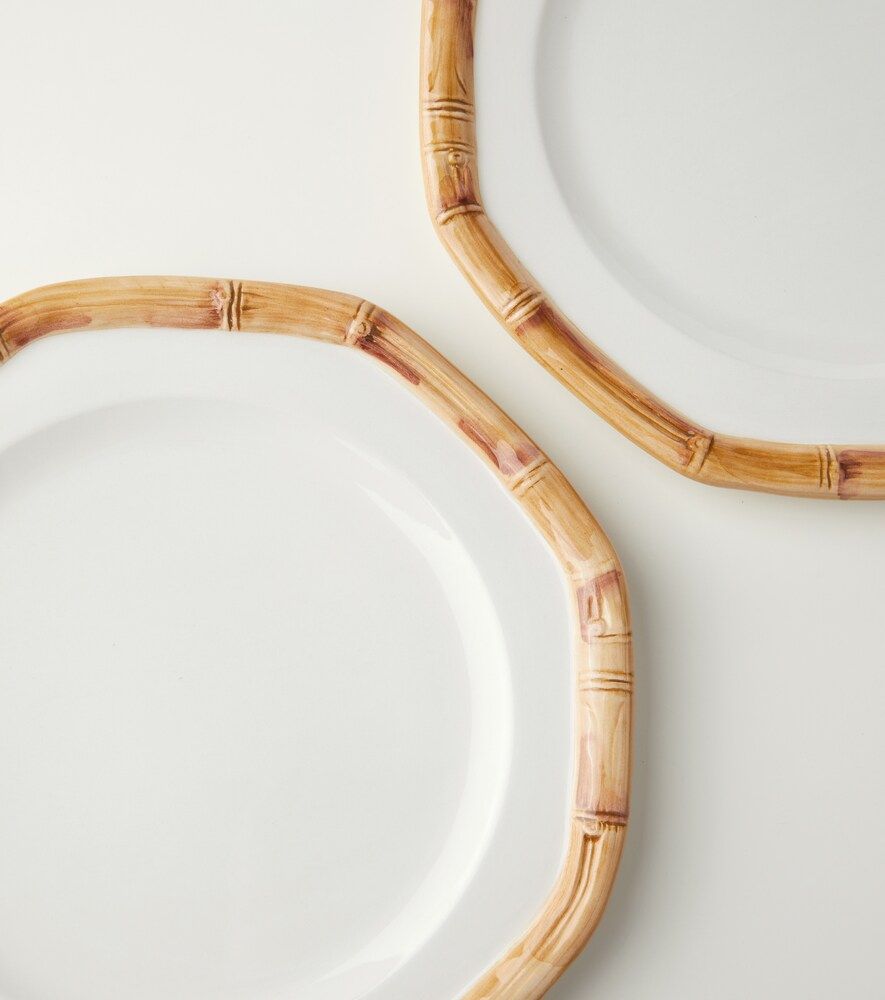 Set de 4 platos llanos Bamboo de cerámica - Les-Ottomans - Modalova
