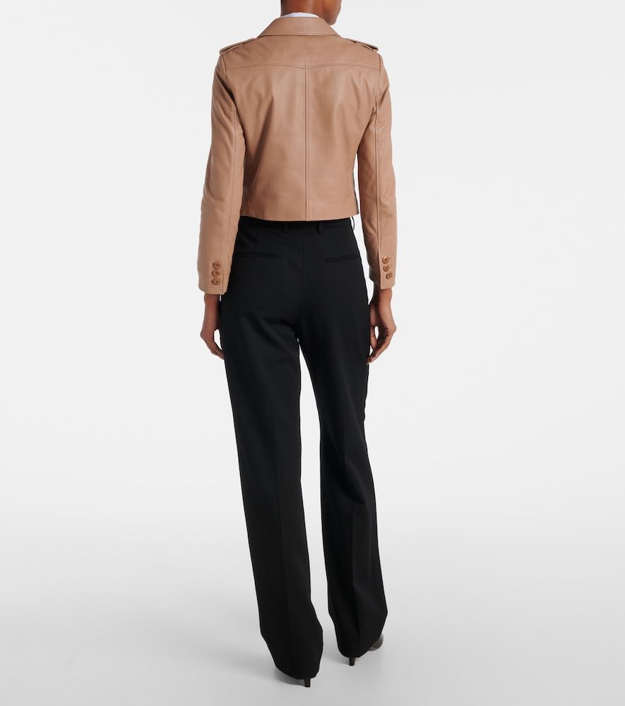 Chaqueta cropped Sleek Statement de piel - Dorothee Schumacher - Modalova