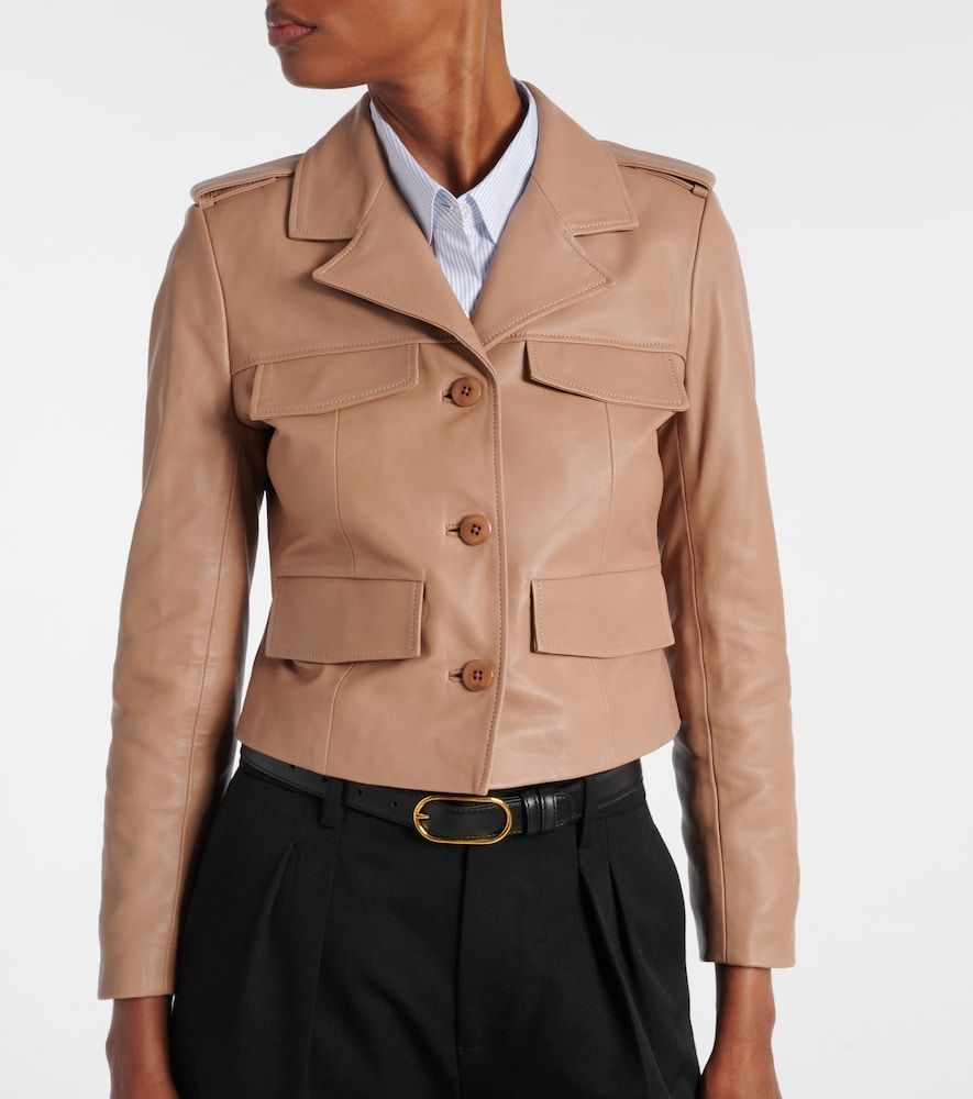 Chaqueta cropped Sleek Statement de piel - Dorothee Schumacher - Modalova