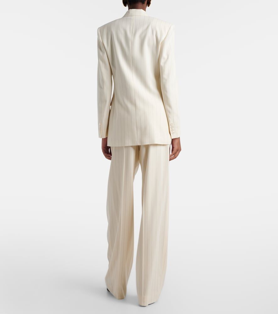 Pantalones anchos de lana a rayas - Ralph Lauren Collection - Modalova