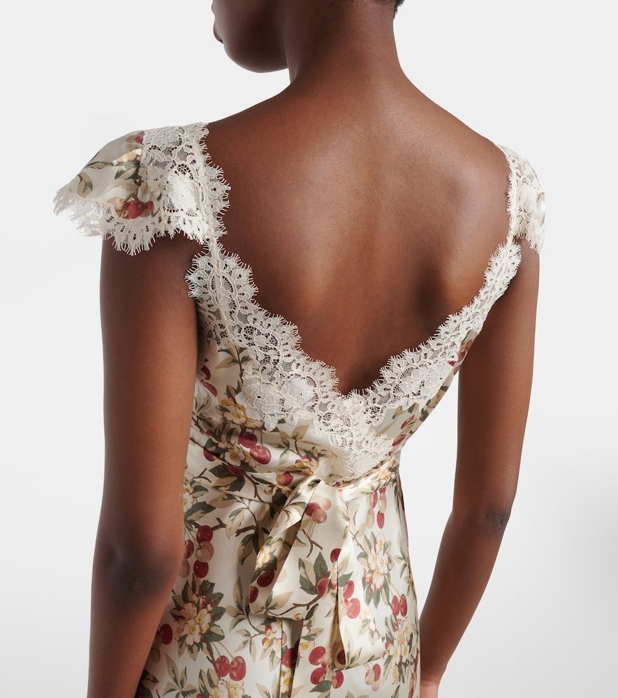 Fiona lace-trimmed silk midi dress - Doen - Modalova