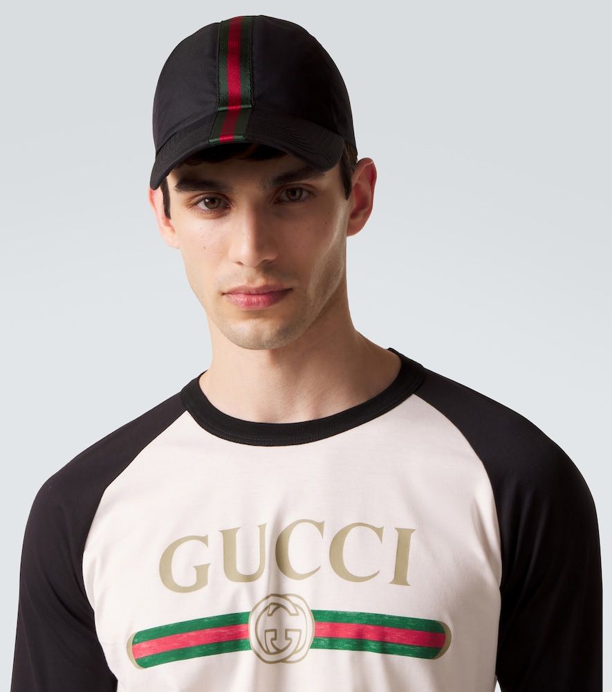 Web Stripe canvas baseball cap - Gucci - Modalova