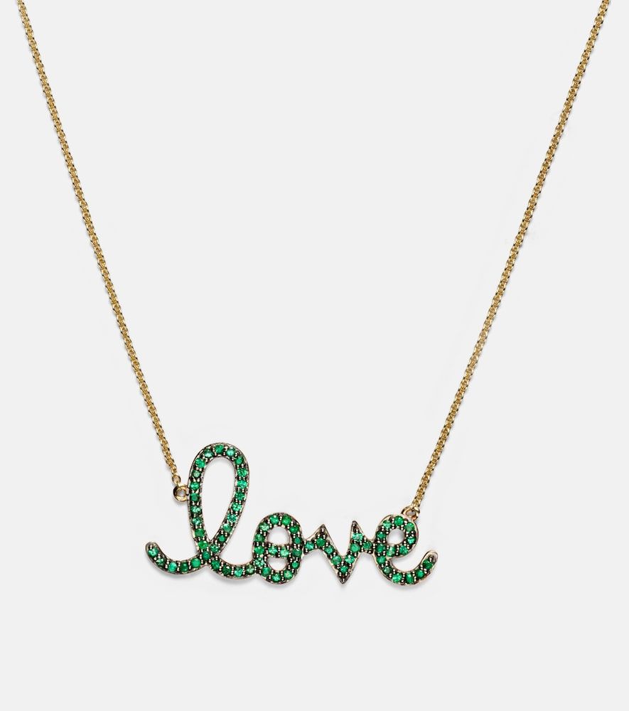 Collar Medium Love de oro amarillo de 14 ct con diamantes - Sydney Evan - Modalova