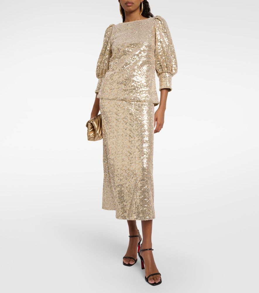 Falda midi con lentejuelas - Dorothee Schumacher - Modalova