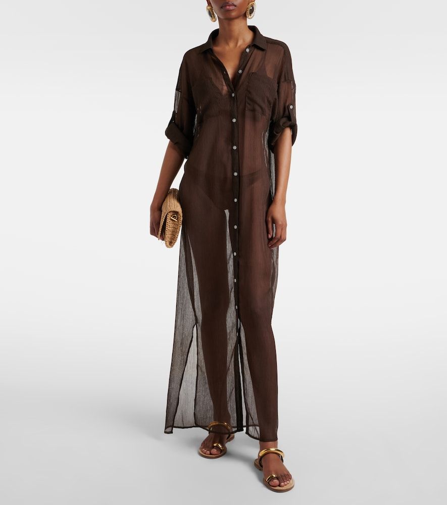 Jade Swim Mika sheer shirt dress - Jade Swim - Modalova