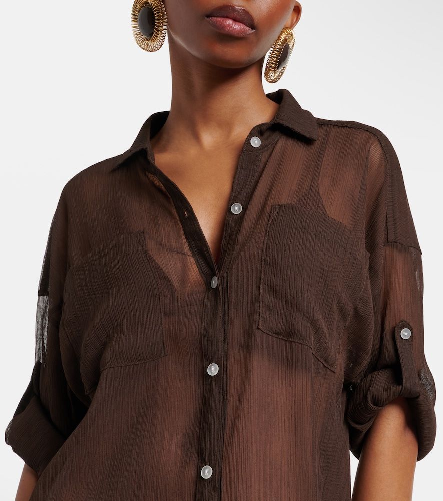 Jade Swim Mika sheer shirt dress - Jade Swim - Modalova
