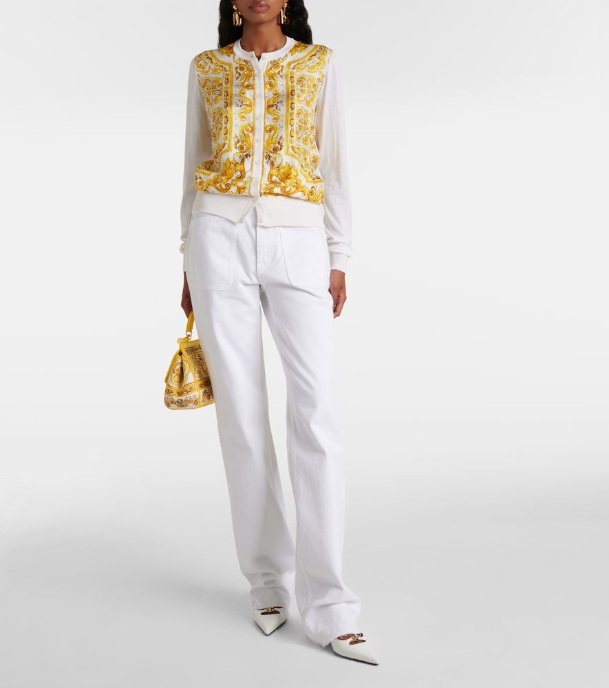 Cárdigan Majolica de sarga de seda - Dolce&Gabbana - Modalova