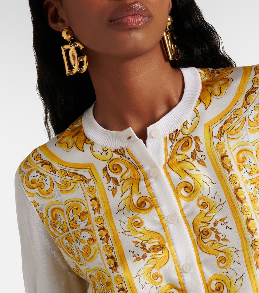 Cárdigan Majolica de sarga de seda - Dolce&Gabbana - Modalova