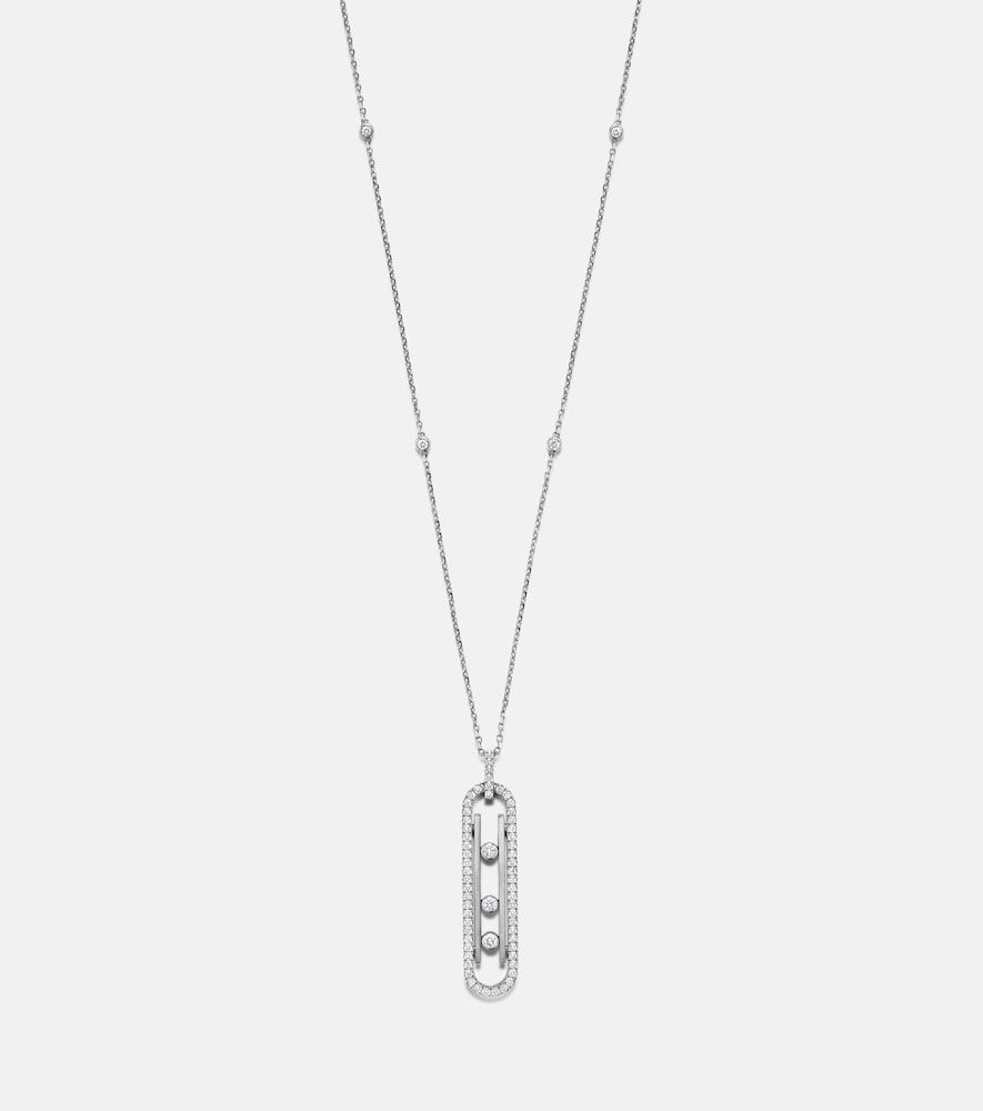 Collana Move 10th in oro bianco 18kt con diamanti - Messika - Modalova