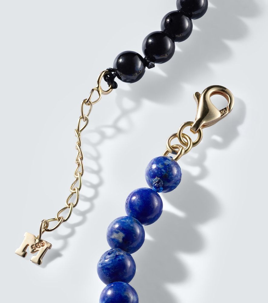 Set di 2 bracciali in oro 14kt con lapislazzuli e onice - Mateo - Modalova