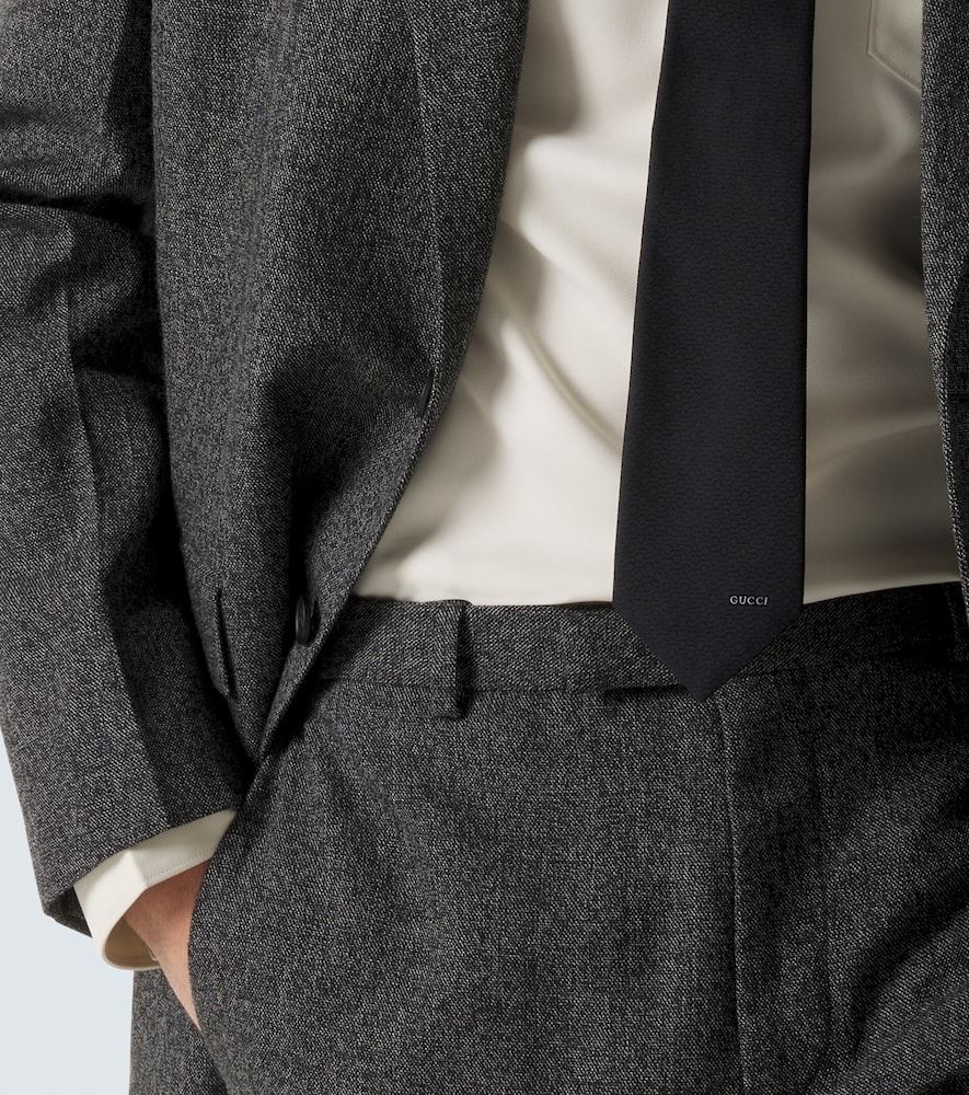 Corbata de jacquard de seda con Horsebit - Gucci - Modalova