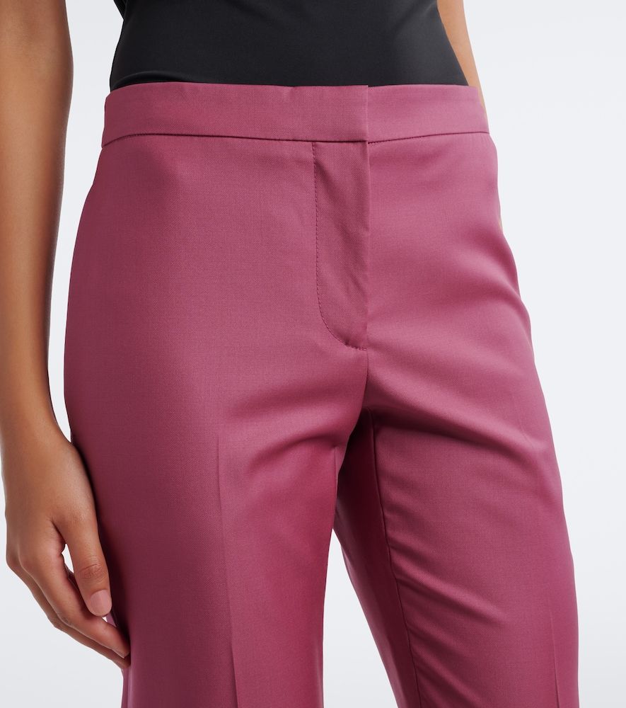 Pantalones slim de gabardina de lana - McQueen - Modalova